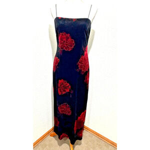 Vtg Arianna By Rachel Kaye Velvet Floral Fairy Whimsigoth Grunge Y2K Dress 6P